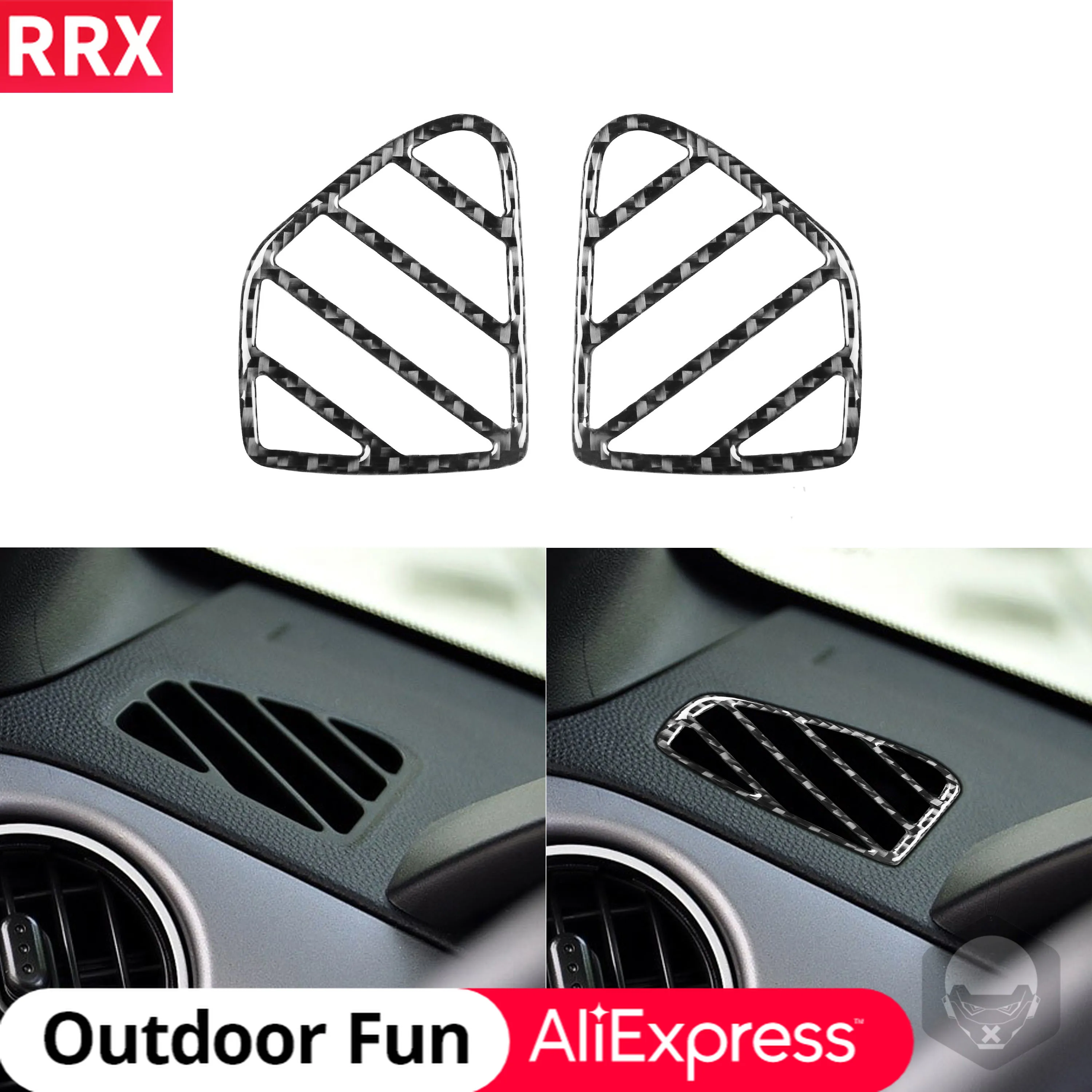 

Carbon Fiber Stickers Dashboard Both Sides Air Outlet Frame Trim for Mazda MX-5 Miata MX5 NC 2009 2010 2011 2012 2013 2014 2015