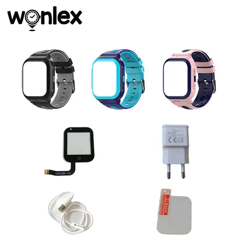 

Accessories of Wonlex KT24S Kids GPS Smart Watch Accessory Watches Straps Touch Screen Protector Charger Plug Cable Parts