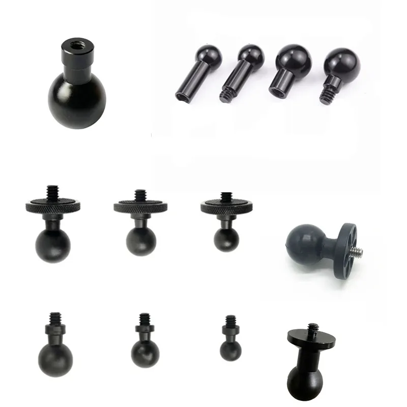 

13mm 15mm 17mm 20mm 25mm Ball Head Mount 1/4" Screw Adapter for Gopro Insta360 Action Camera Phone Stand GPS Holder Bracket