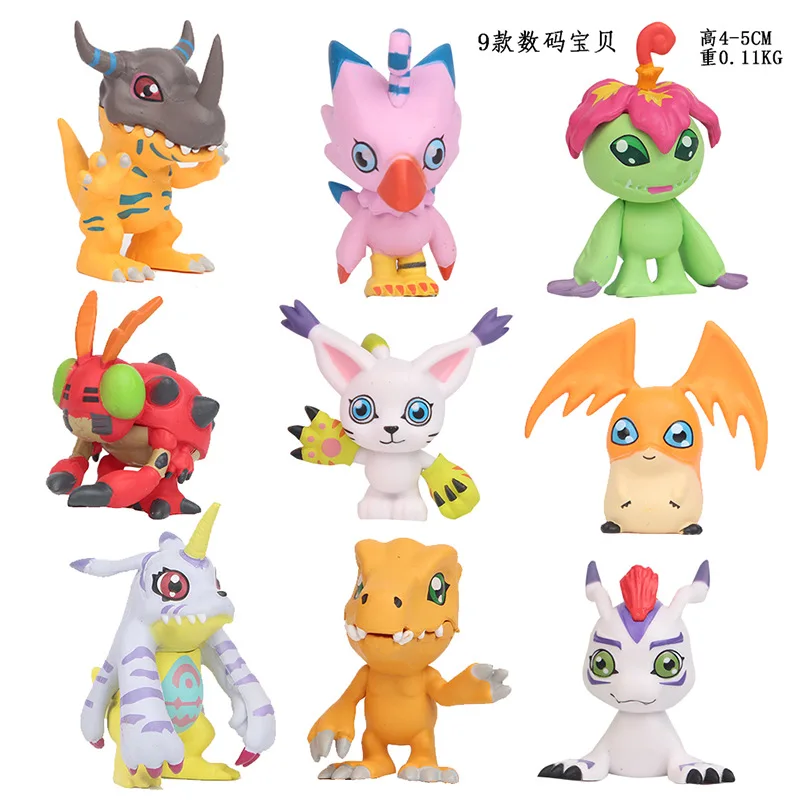 

9pcs/Set Digimon Adventure Tailmon Gomamon Patamon Gabumon Tentomon Palmon Piyomon Agumon Anime Model Toy Doll Gifts