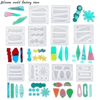 silicone world barrettes silicone molds metal geometric hair clips epoxy resin mold diy resin hairpin crafts jewelry drop making