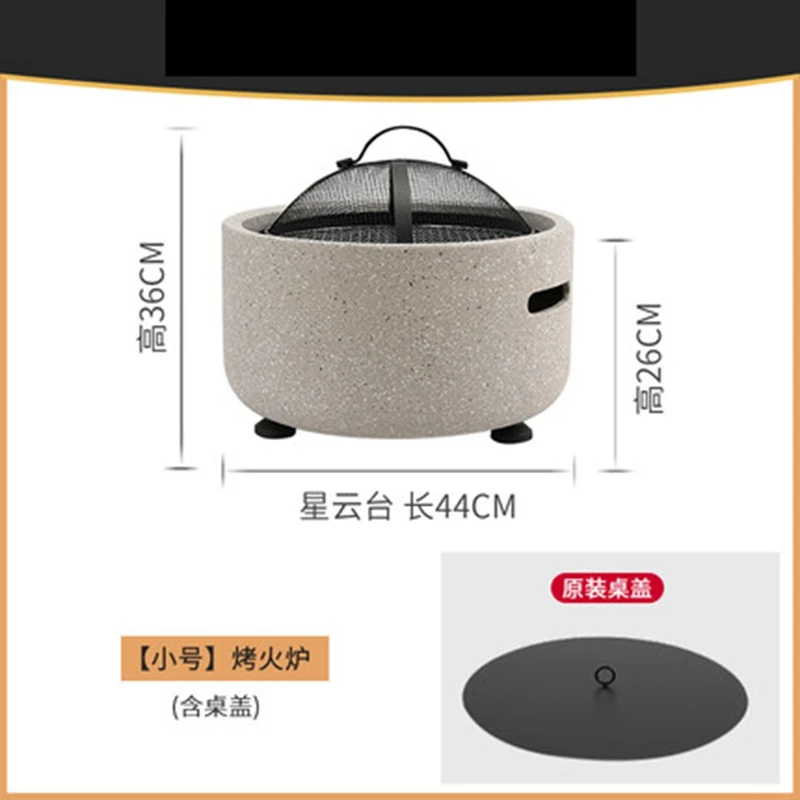 Small size courtyard barbecue stove villa charcoal heating stove  home brazier indoor charcoal brazier outdoor barbecue stove