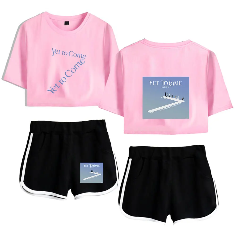 

Bangtan Boys PROOF Women Two Piece Set Yet to Come Sexy Short Top and Middle Waist Shorts