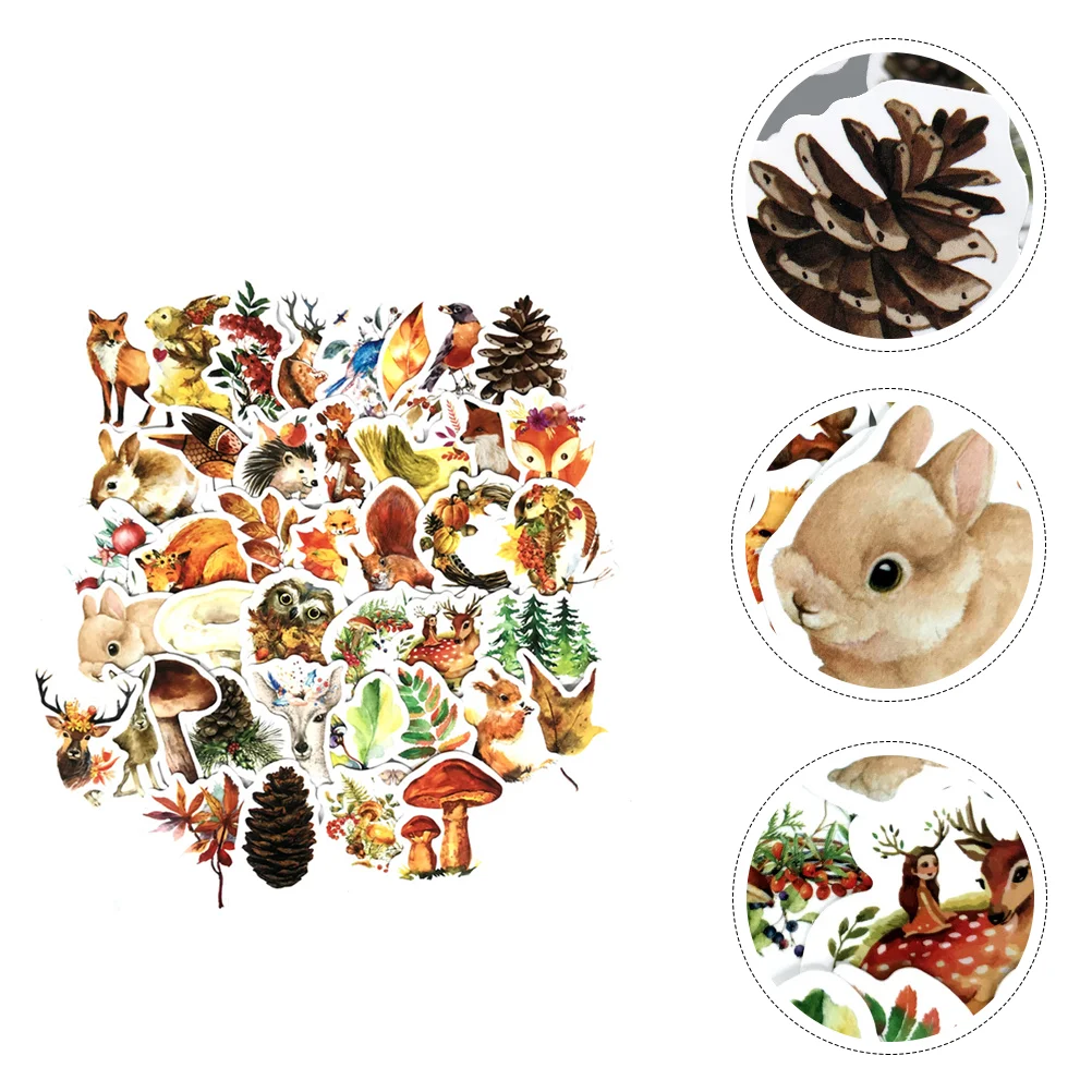 

41pcs Colorful Autumn Series Irregularly Animals Shape Graffiti Sticker Set