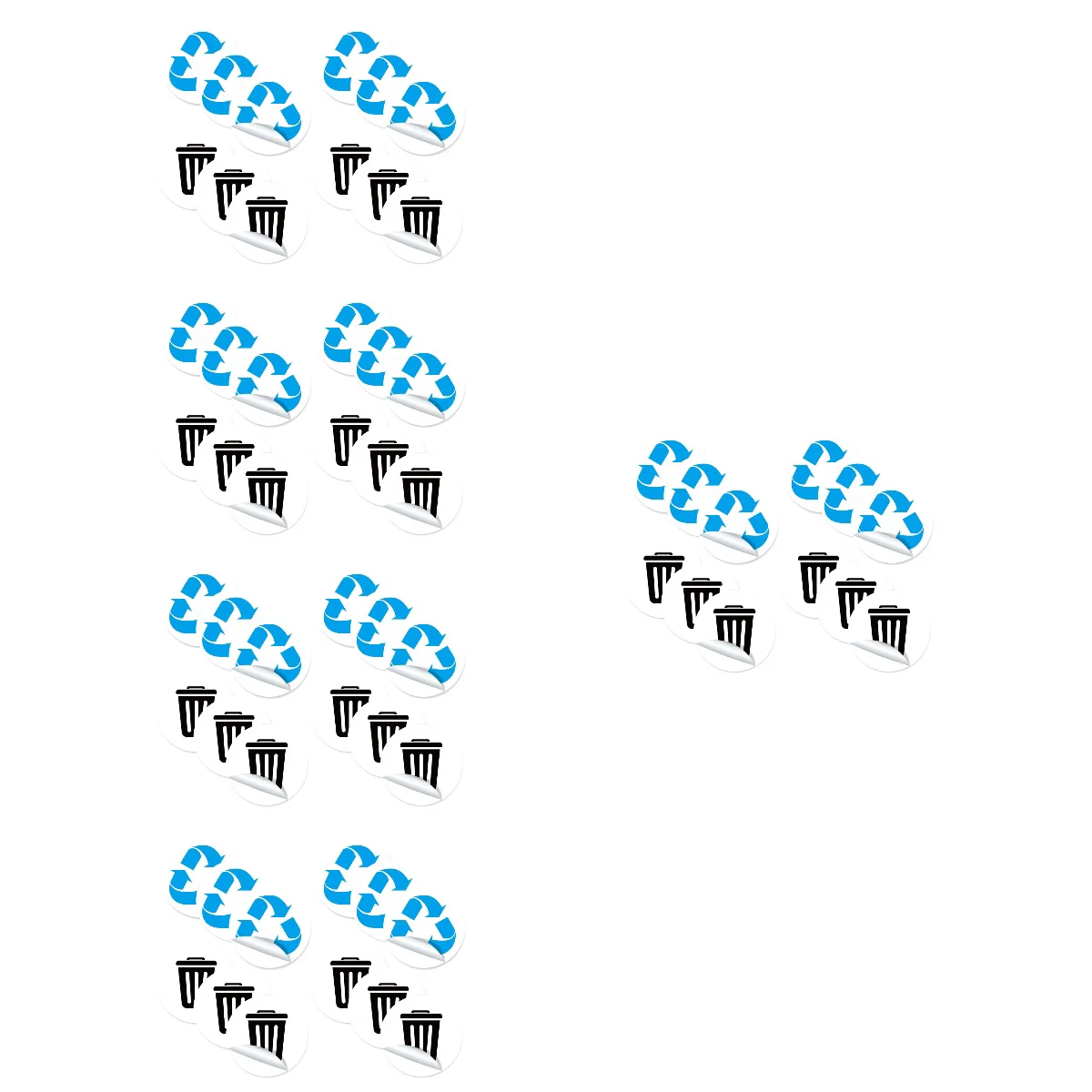 

60 Trash Can Recycle Stickers Waste Sorting Decal Sticker Recycling Bin Signs