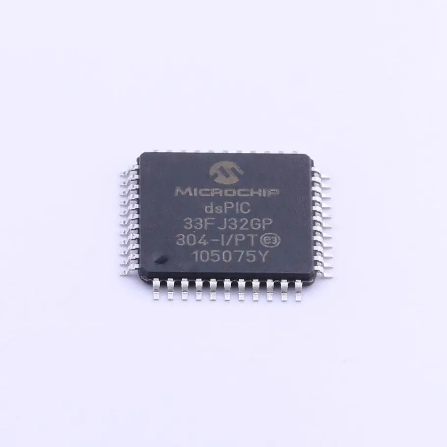 

MCU 16-битная dSPIC33 dsPIC RISC 32KB Flash 3,3 V 44-контактная трубка TQFP-лотки DSPIC33FJ32GP304-I/PT