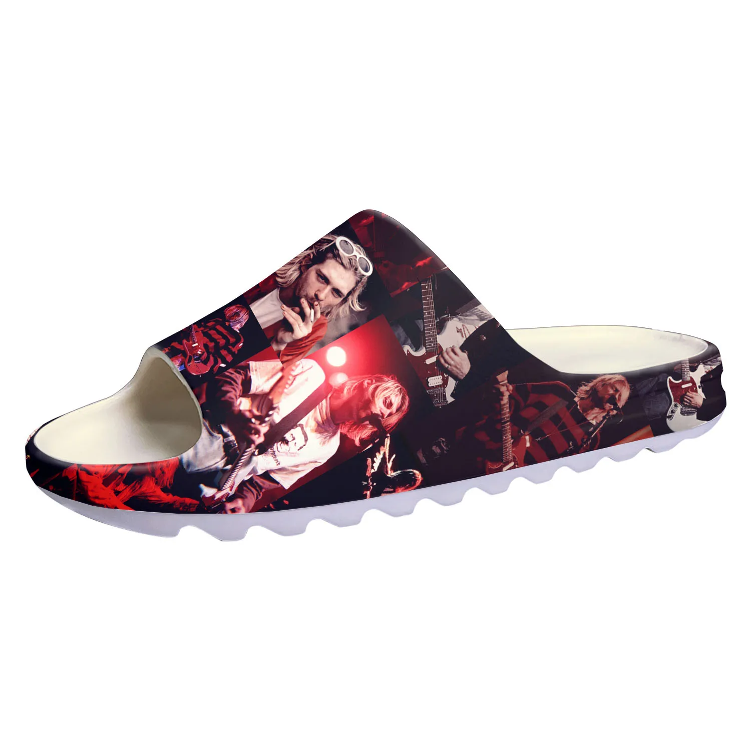 

Kurt Cobain Soft Sole Sllipers High Grade Home Clogs Customized Step on Water Shoes Mens Womens Teenager Beach on Shit Sandals