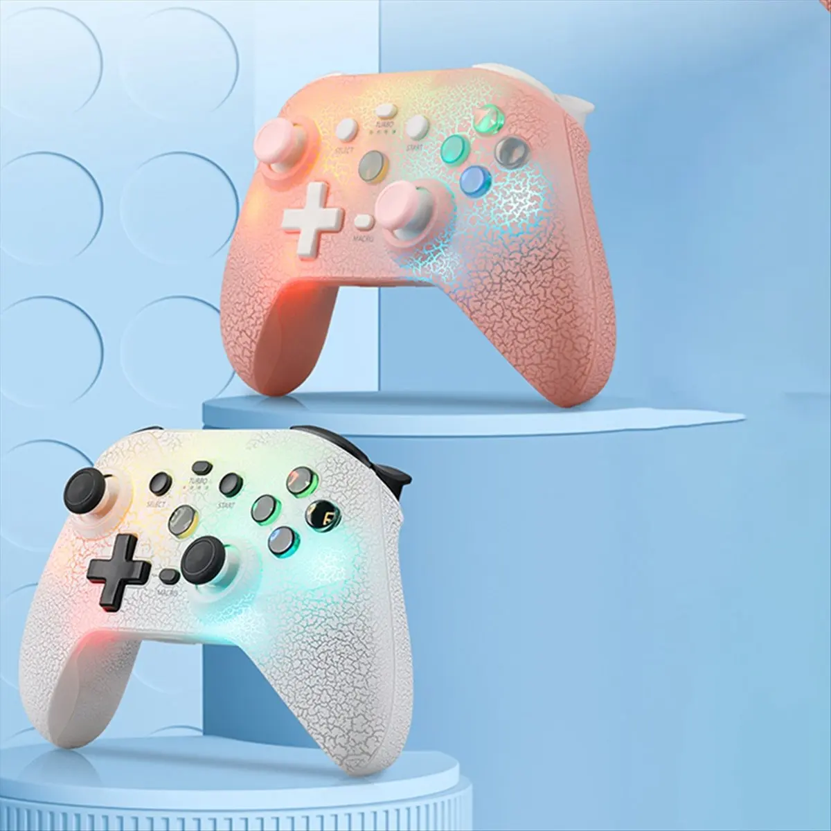 Фото T64C! Беспроводная игровая консоль Ns21 + подставка для Switch/Ps3/Ps4/Android/Ios, 6-осевой гироскопический джойстик, геймпад с двумя моторами и Bluetooth A №4