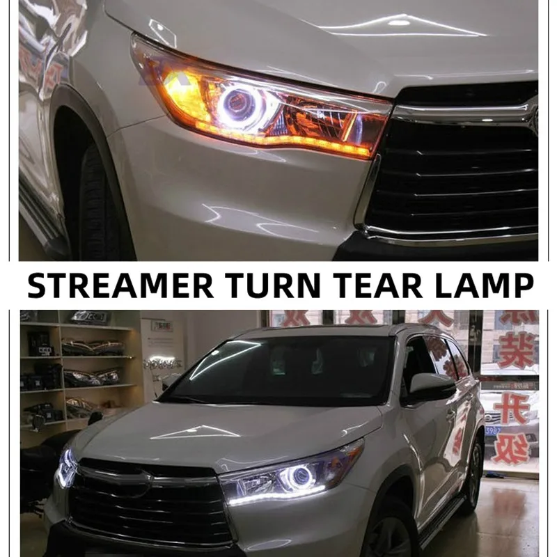 

2pcs DRL 15 LED Flexible Flowing Waterproof Strips Light DRL Daytime Running Light Turn Signal angel eye White Amber Headlight