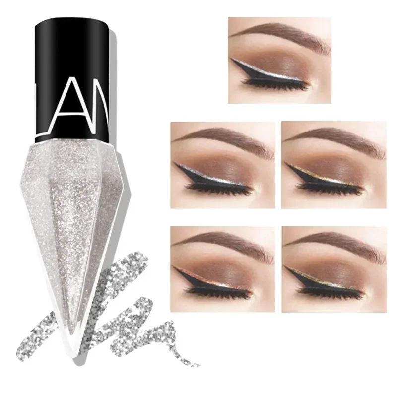 Женские тени для век перламутровые алмазные водонепроницаемые Жидкие блестки