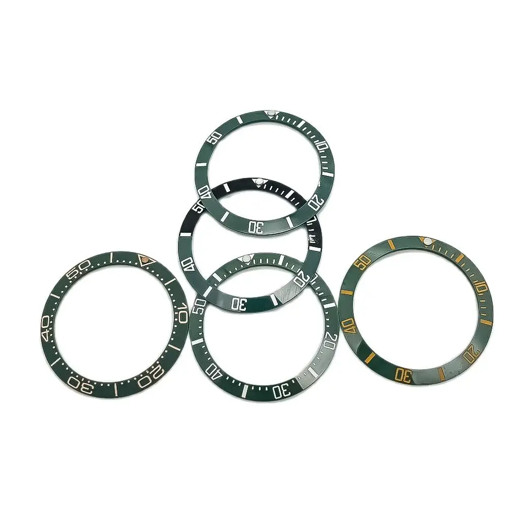 38mm Green Ceramic Watch Bezel Insert Fit 40mm Watch Case