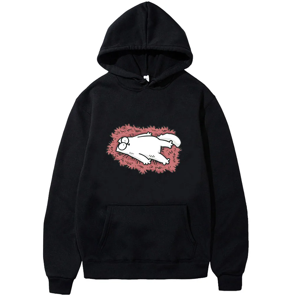 

Simon's Cat Cute Anime Hoodies Manga/Comic Sweatshirts Fleece Men/women Clothes Cartoon Pocket Streetwear Long-sleeved Pullovers