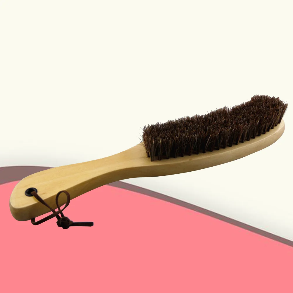 

1 Pc Horsehair Brush Handle Cleaning Brush for Clothes Furniture Lint Suit