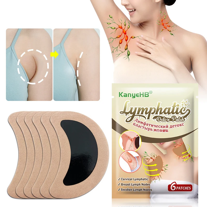 

6Pc Neck Lymphatic Patch Dredging Lymphatic Relief Sticker Neck Scattered Meridian Neck Health Patch Neck Care Medical Plaster