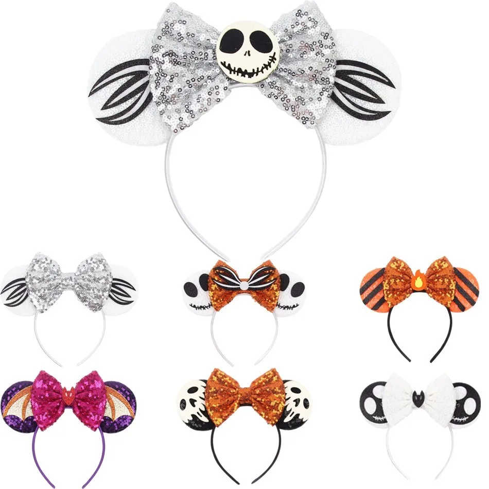 

Children Popular Halloween Bat Hair Band Girl Birthday Mouse Ear Hair Band Children Christmas Glittering Hair Ring Teens Cosplay