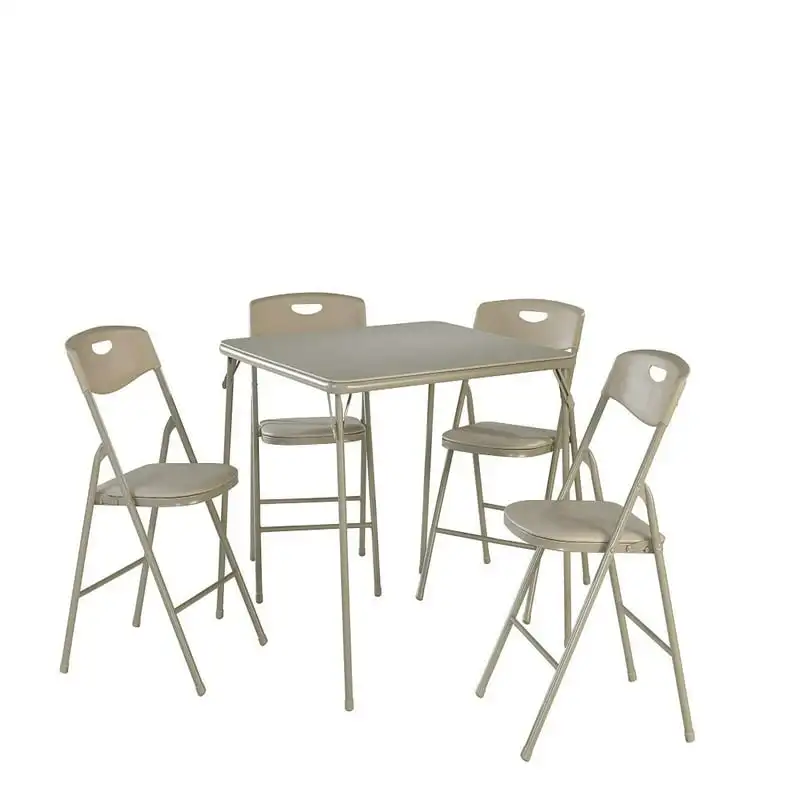 

5-Piece Folding Dining Set, Antique Linen Multifunctional Outdoor Camping Folding Desk