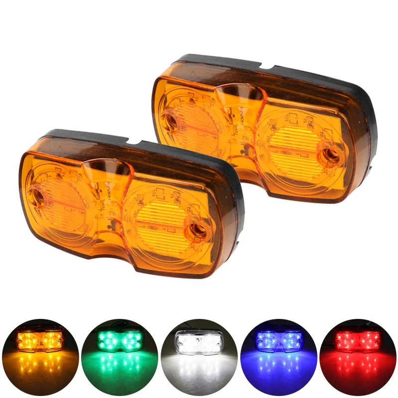 

1PC 12V 24V Led Side Marker Lights for Trucks Trailer Caravan Clearance Lights Lorry Warning Tail Light Parking Lights White Red