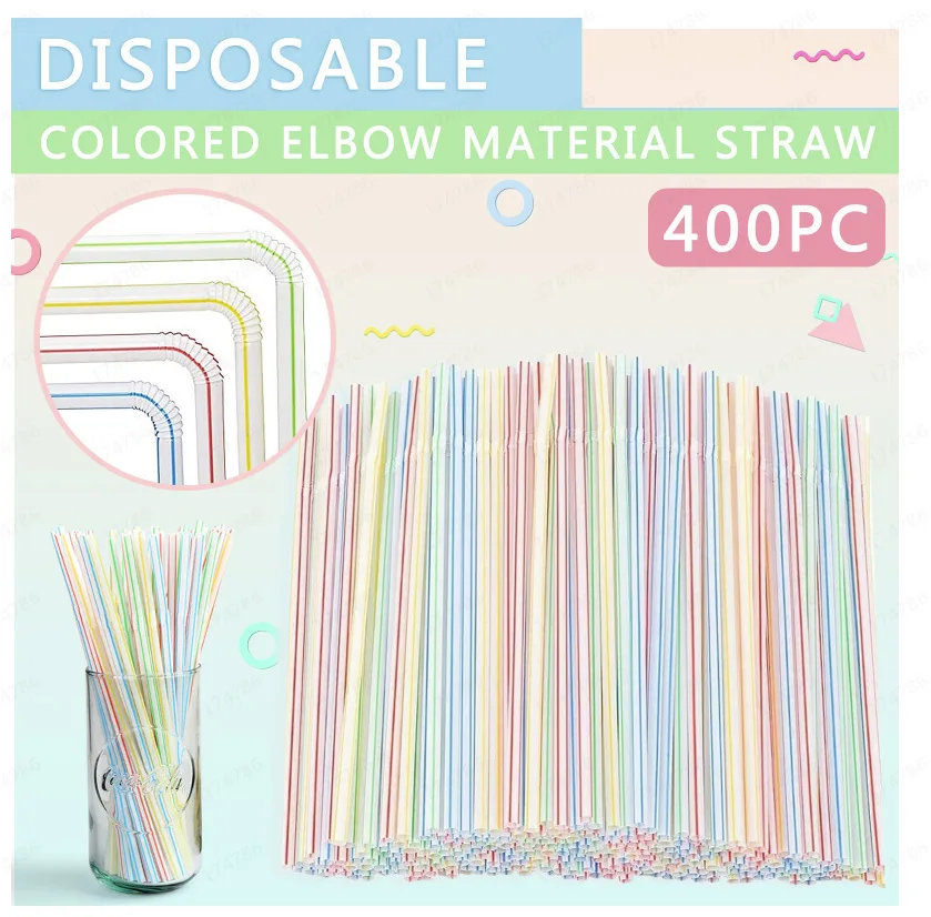 

50-1000Pcs Multicolor Kunststof Straws for Wedding Party Supplies Beverage Kitchen Pajitas Plastique Straws Cocktail Drinking