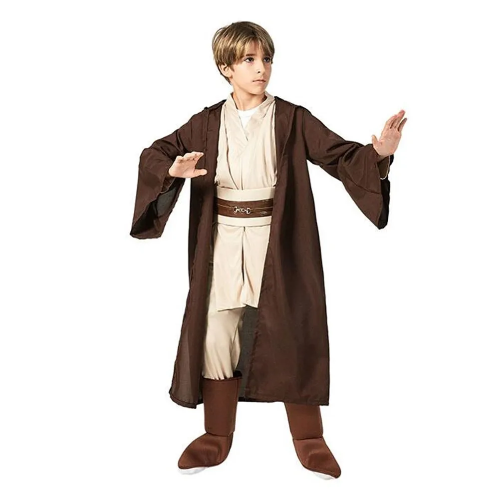Высококачественный костюм джедая воина полный комплект косплей Оби Вань туника