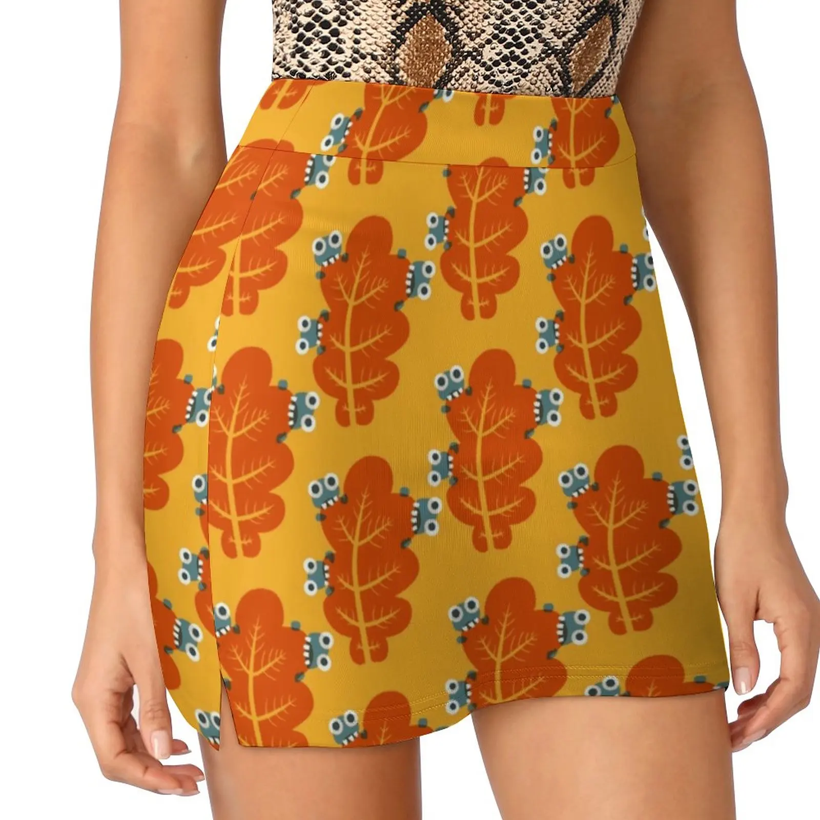 Юбка Женская Осенняя в Корейском стиле Модная легкая брючная юбка с принтом