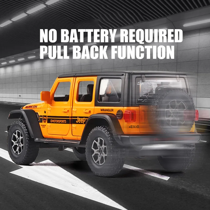 Модель внедорожника Jeep Wrangler модель автомобиля из сплава со звуком и светильник