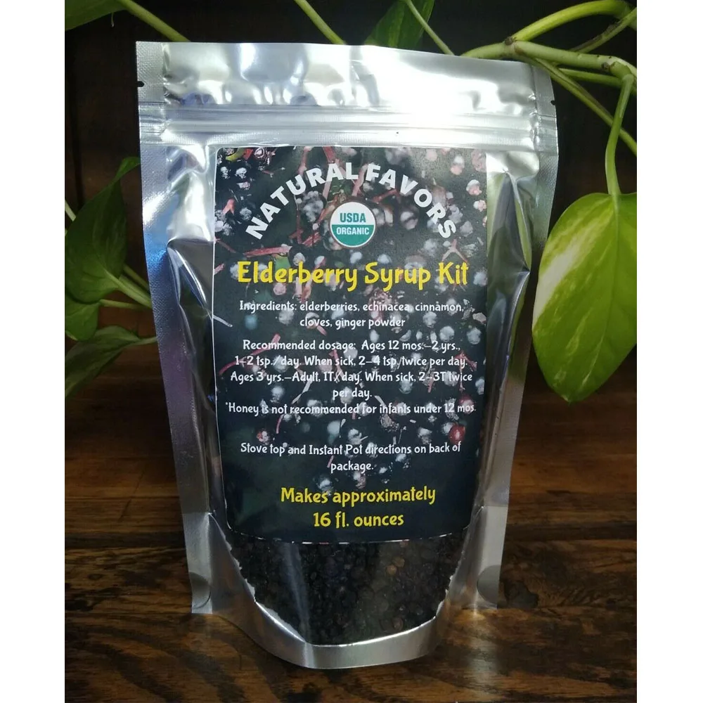 

16 oz. organic elderberry syrup echinacea natural immune booster