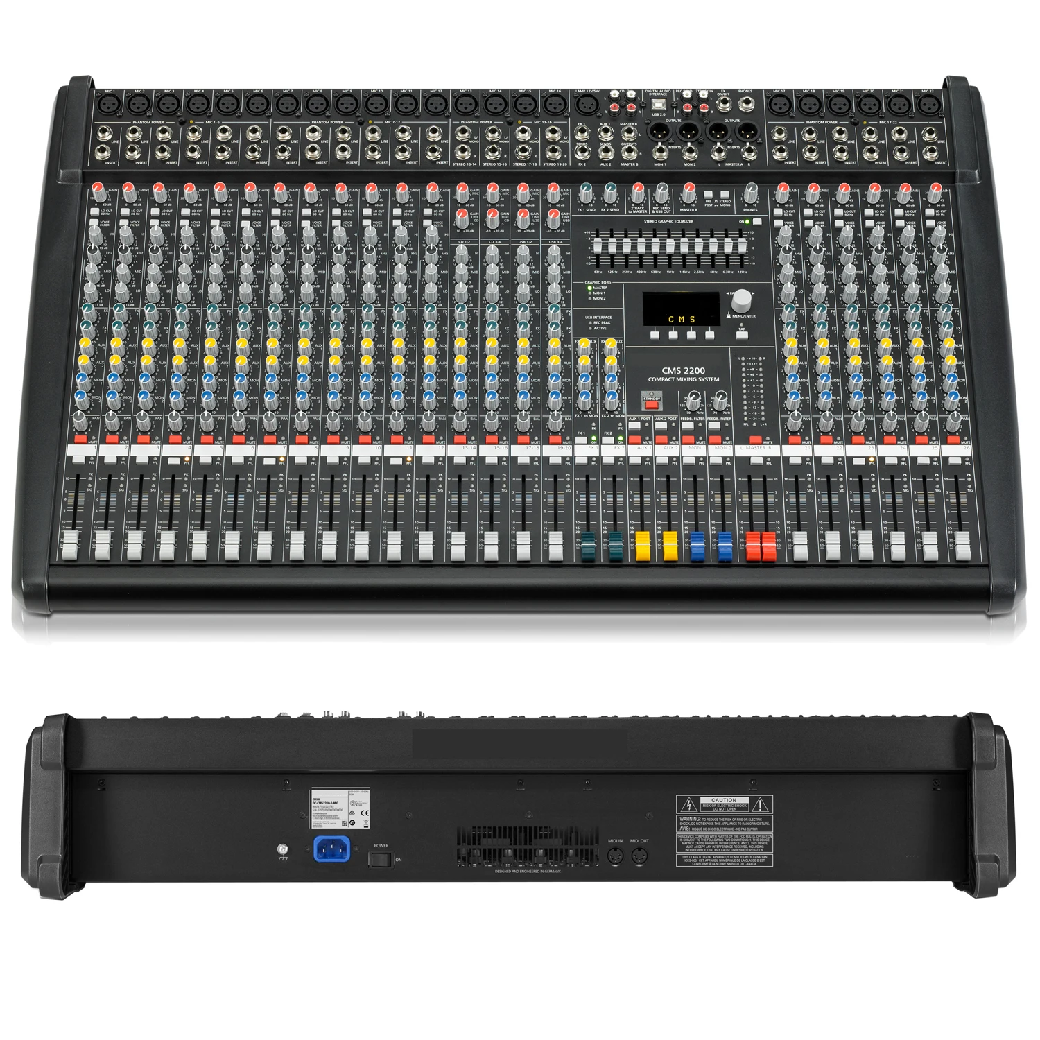 

22 Channel Audio Mixer CMS2200 CMS2200-3 Professional Powered Mixing Console Power Mixer Amolifier 48V Phantom
