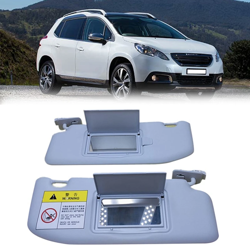 

1 пара, солнцезащитный козырек для автомобиля, для Peugeot 2008 2014-2018