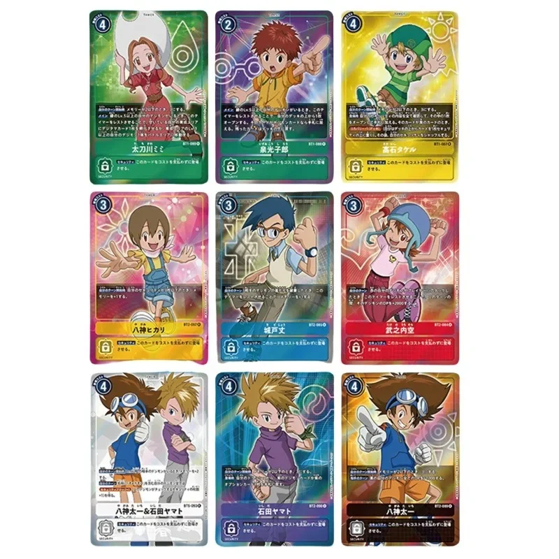 9 шт./набор Digimon Приключения Yagami Taichi Takenouchi Sora самодельные рефракционные флэш-карты