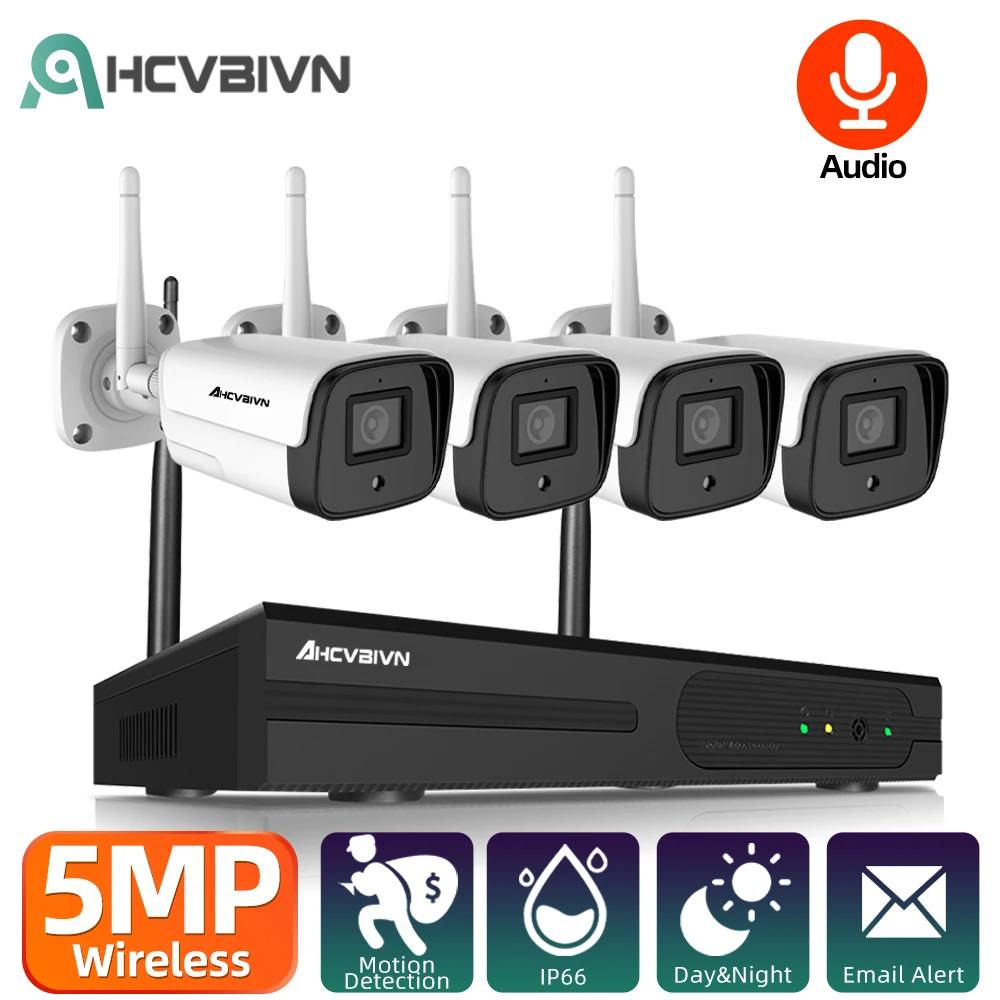 

Home HD 5MP IP Security Camera System Wifi NVR Kit 4CH Outdoor Motion Detection CCTV Video Surveillance Camera System Kit H.265+