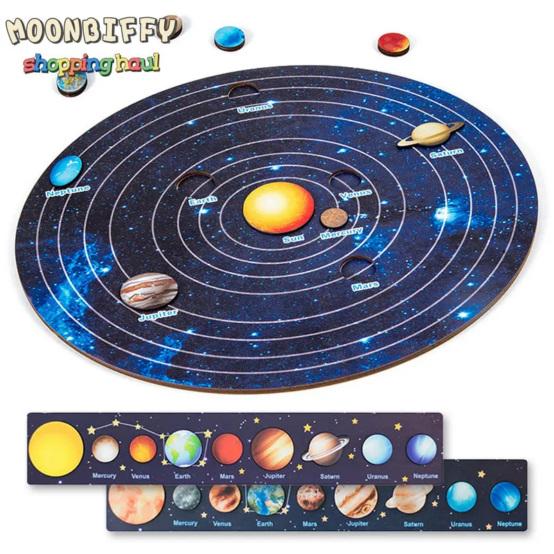 

Деревянная солнечная система, 3D головоломки, игрушки, космос, планеты, звезды, солнце, земля, научные головоломки, обучающие игрушки для дете...
