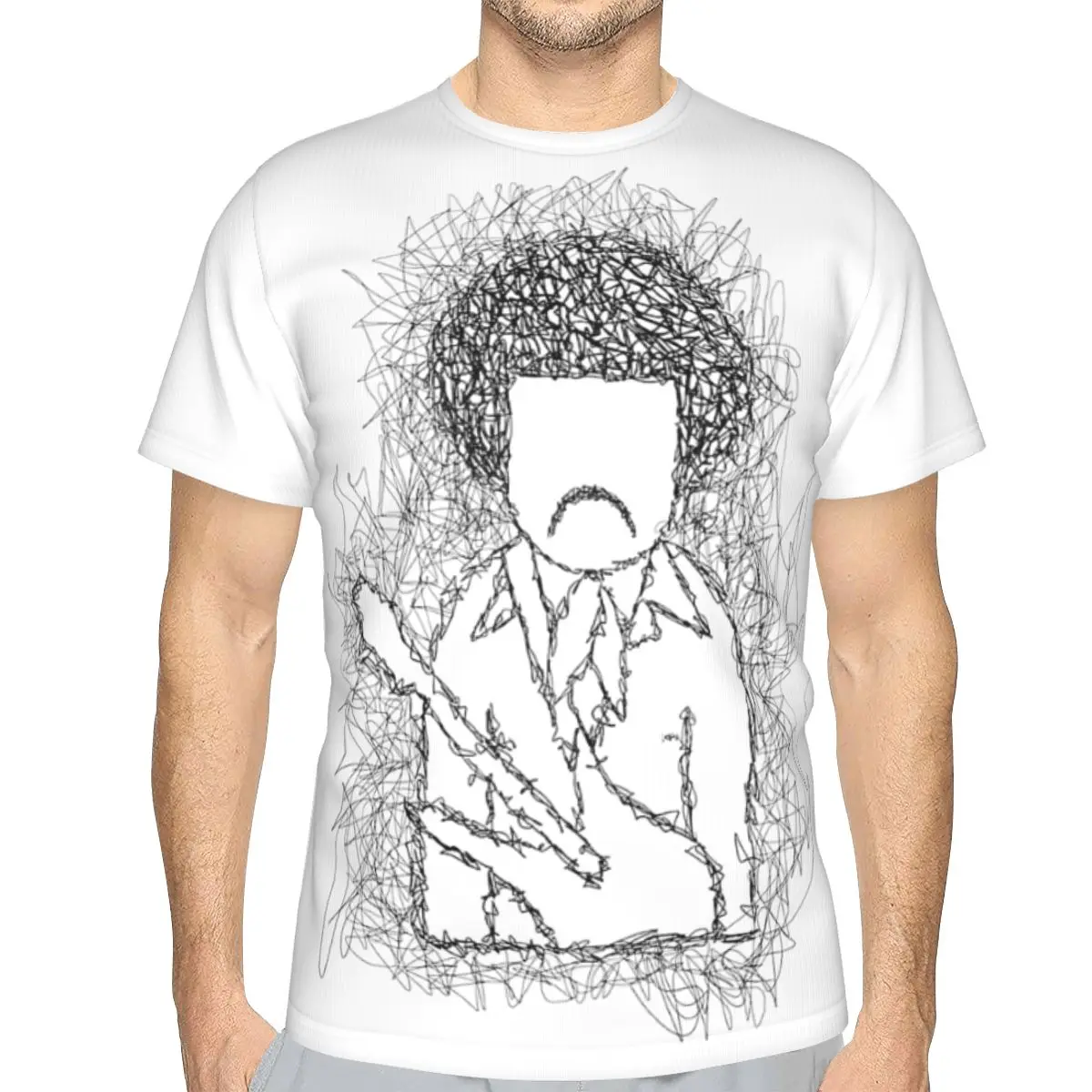 

Jimi And Hendrix Minimal Draw Photographic Print T-shirt Cute Men's T Shirt Print R249 Humor Graphic Tops Tees European Size
