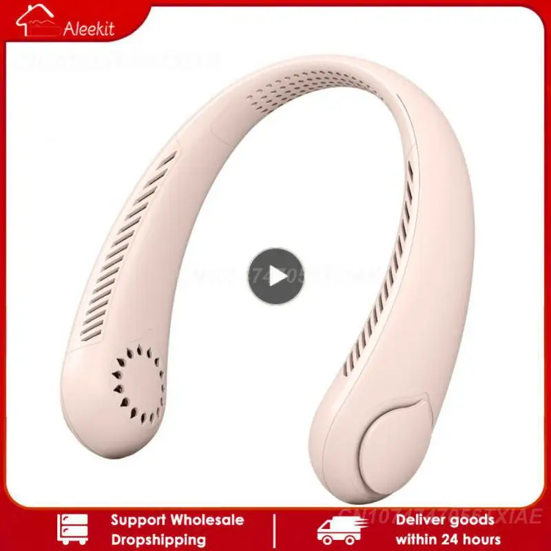 

2000mah Lazy Fan 3-speed Adjustable Mute Neck Fan Electric Fan Leafless Fan Abs Denoise Hanging Fan Multi-scenario Usb Charg