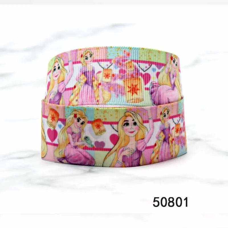 10yards Printed Disney Princess Style Grosgrain Ribbon for DIY Bows Craft Supplies Decoration | Ribbons