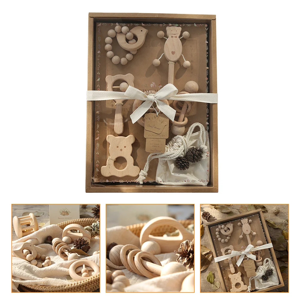 

6pcs Infant Kid Funny Child Wood Hand Grip Molar for Kid Child Infant