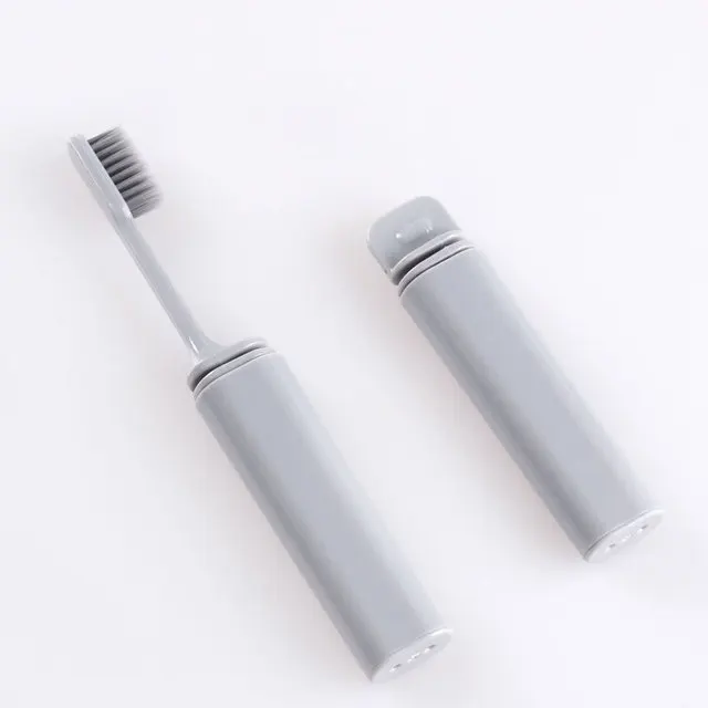 

Складная зубная щетка, тонкая мягкая ультрасветильник Кая зубная щетка с основанием для утечки, водонепроницаемая дорожная прочная портат...