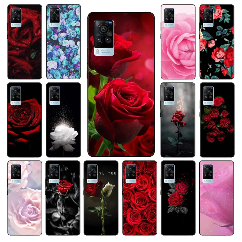 

Beautiful Flower Rose Phone Case for VIVO V21e V20 SE V2023 V15 Pro V21 V17 Neo 1819 1915 1907 1906 X60 Pro X51 X50