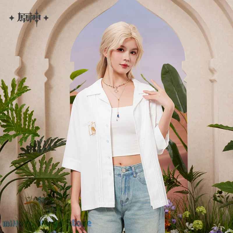 Оригинальная рубашка Kaveh MiHoYo настоящий Genshin Impact тема Impression с коротким рукавом