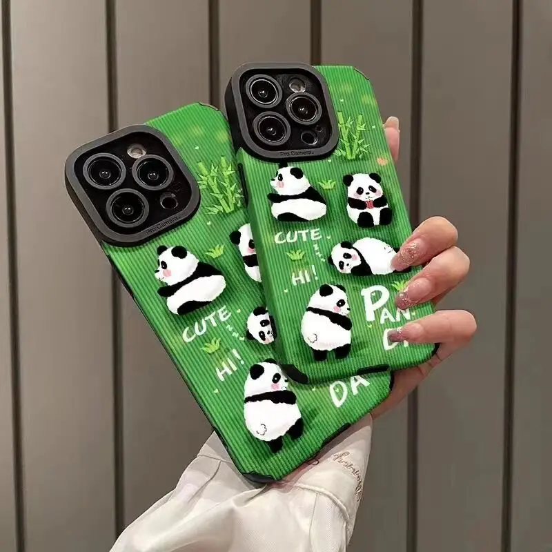 

Cute panda Camera protect shockproof silicone phone case for iphone 14 pro max 13 mini 11 12 cover for iphone xr xs x 7 8 plus 6