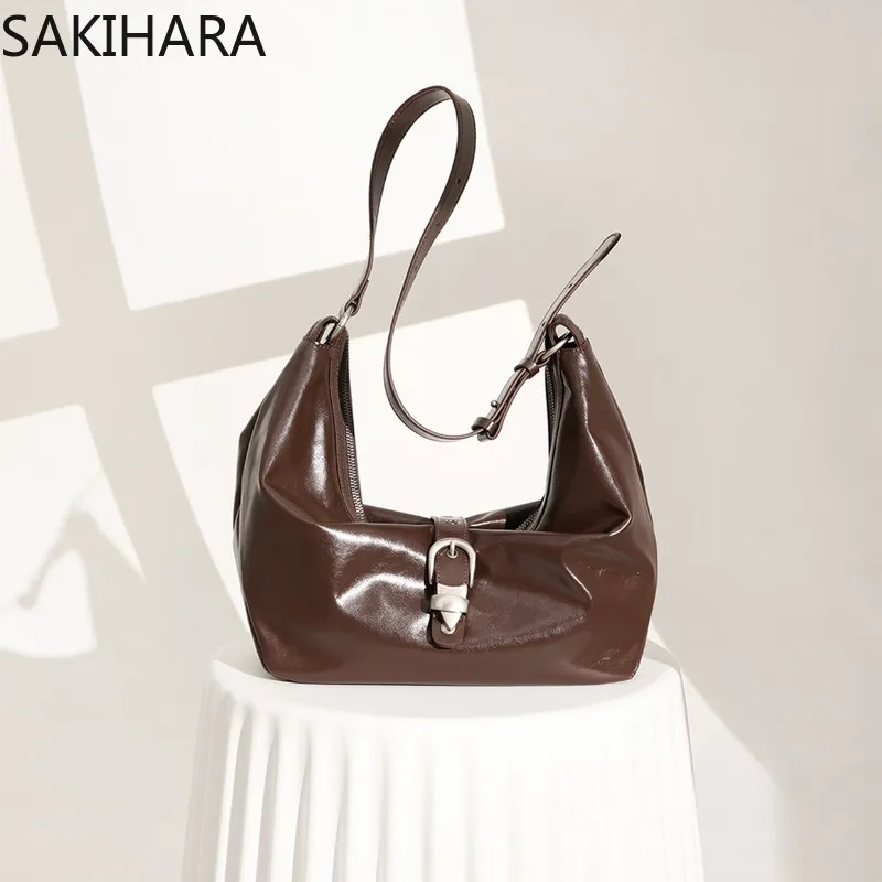 Женская винтажная однотонная сумка из бычьей кожи