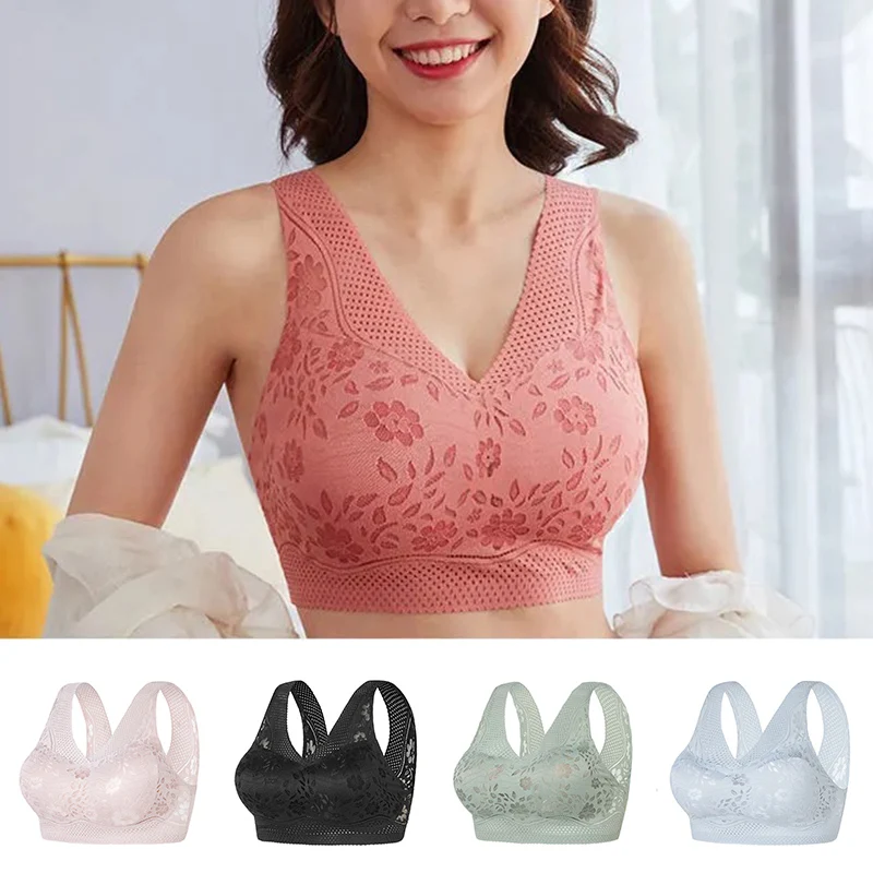 

Beautiful Back Breathable Thin Bra Wireless Padded Underwear Breathable and Comfortable to Wear for Women MC889