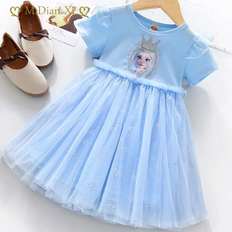 Детское платье с блестками для девочек