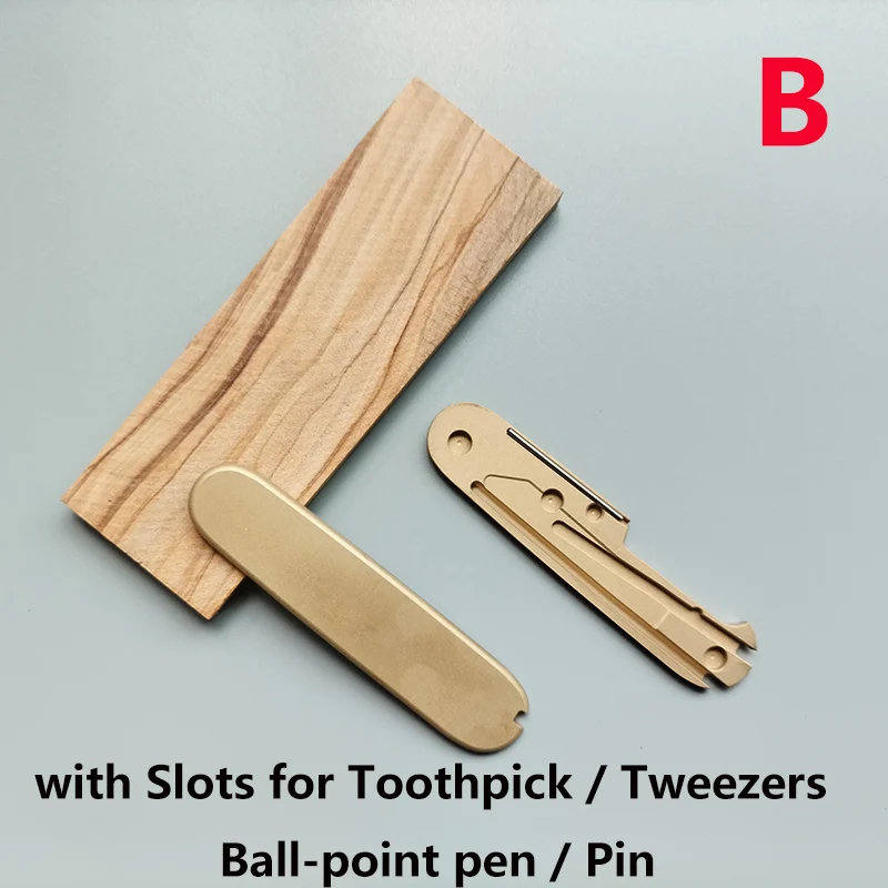 

Патчи для ручек ножей Victorinox 91 мм, тип B, латунь