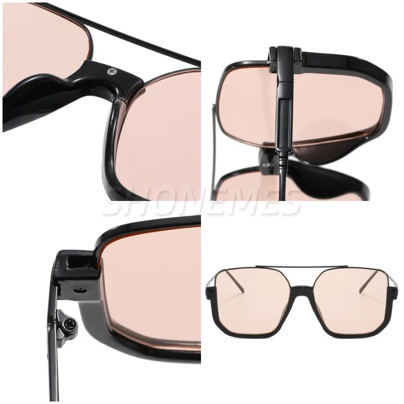 Женские винтажные солнцезащитные очки SHONEMES большие в полуоправе с защитой от