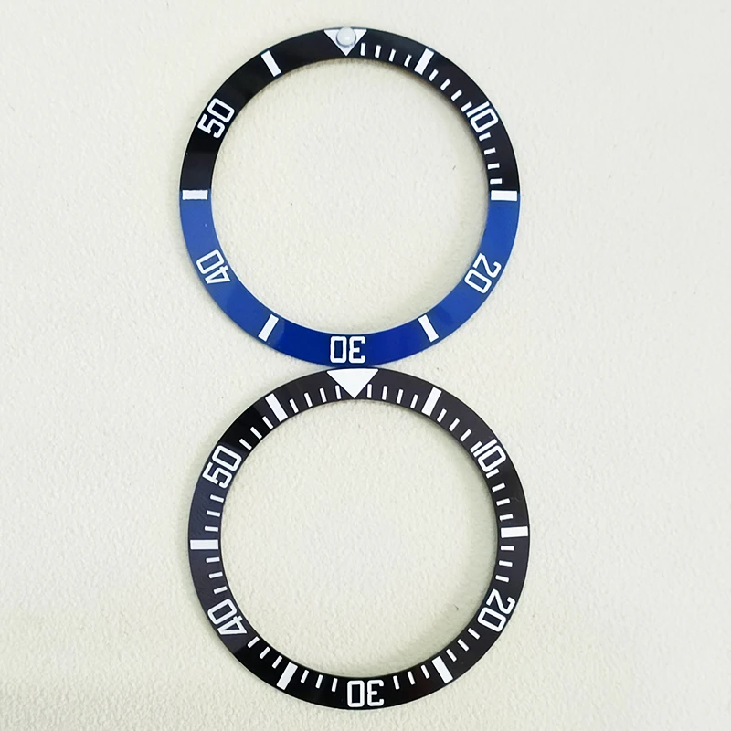 38x30.5mm Graduated Bezel With Sticker GMT Tilted Ceramic Watch Bezel Insert Fits 40mm Men's Watch Bezel Replacement Accessories