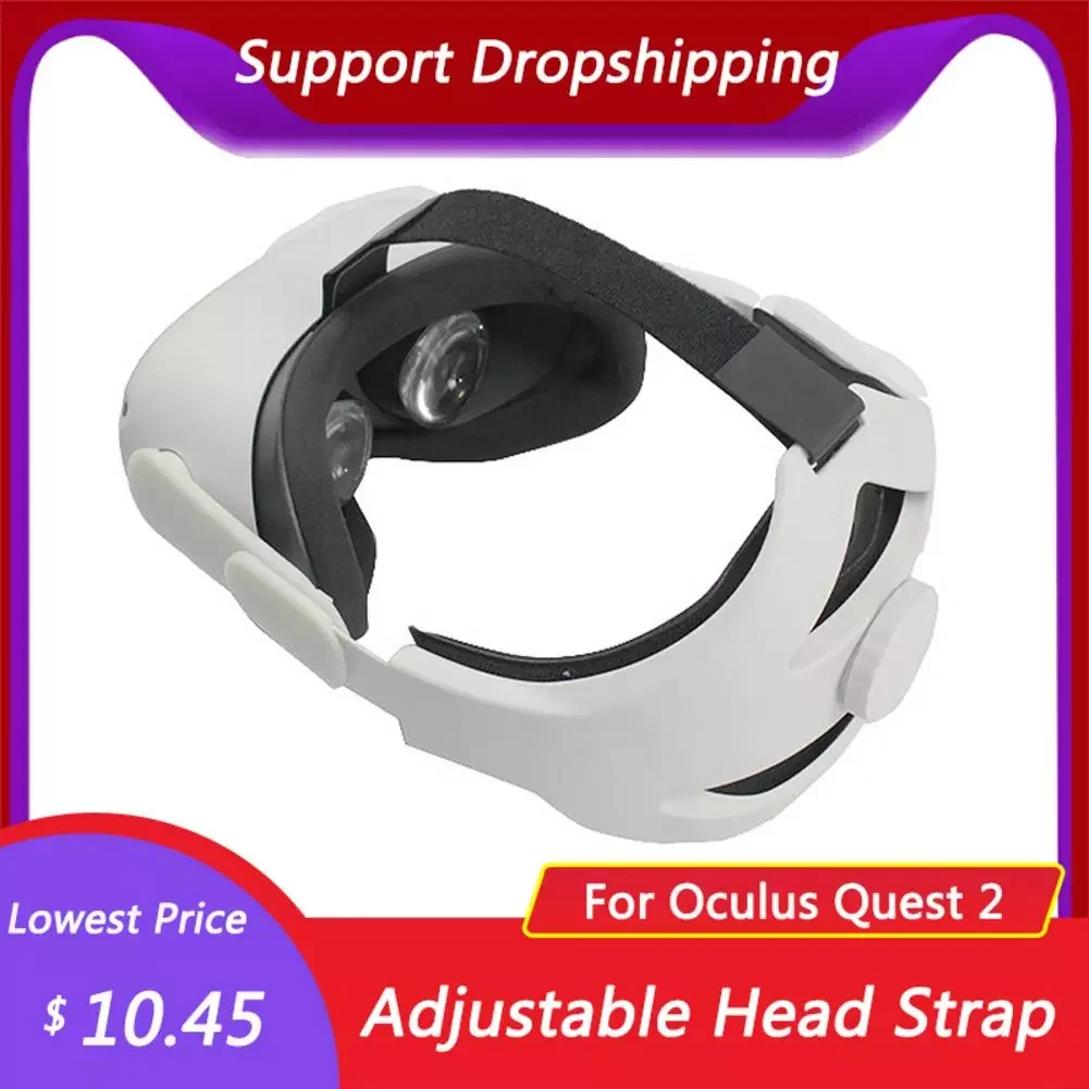 

For Oculus Quest 2 Elite Adjustable Head Strap Increase Supporting Improve Comfort-Virtual For Oculus Quest 2 VR Accessories