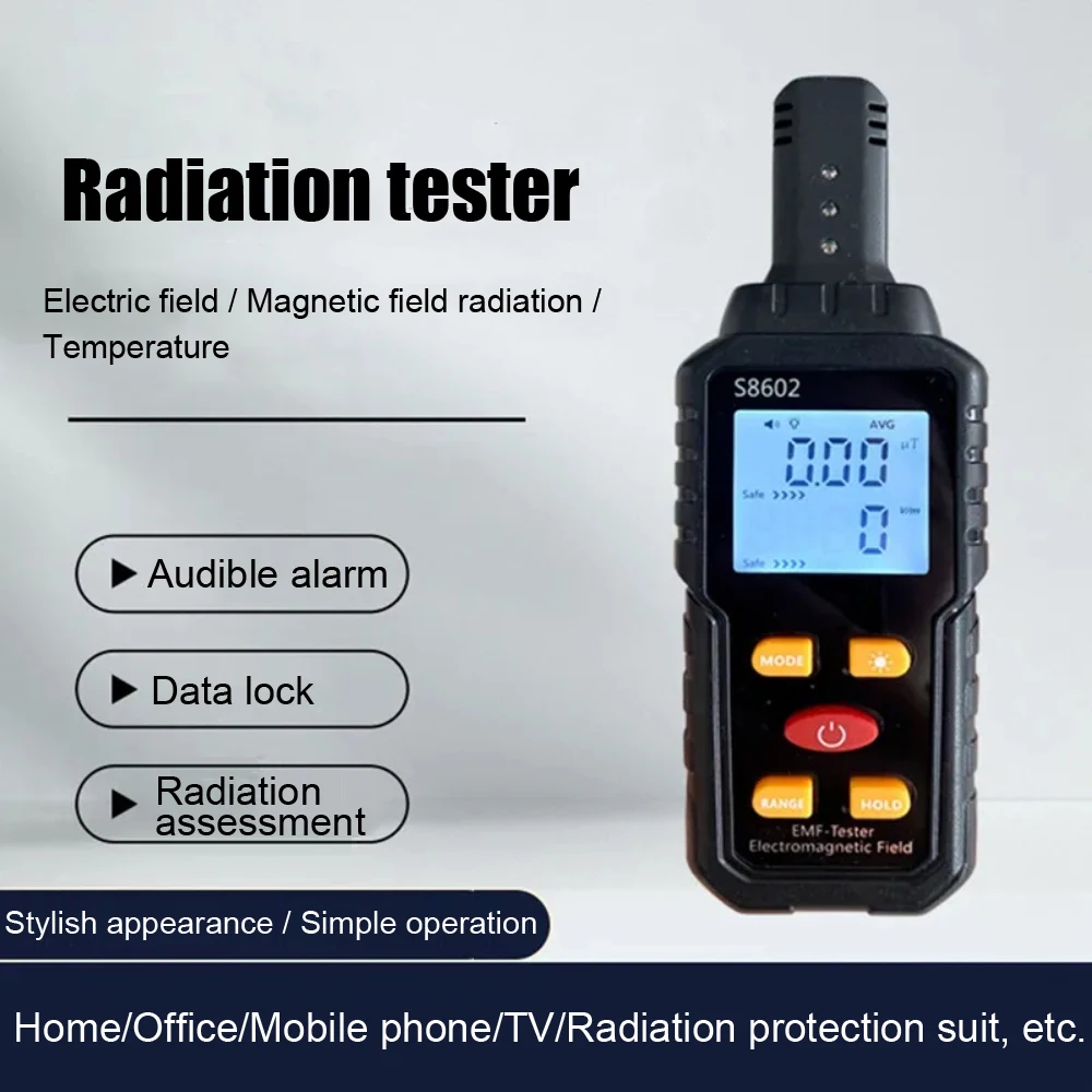 

3-in-1 EMF Meter Radia Frequency Meter Radiation Detector Electromagnetic Field Person Radiation Dosimeter Counter Dose Alarm