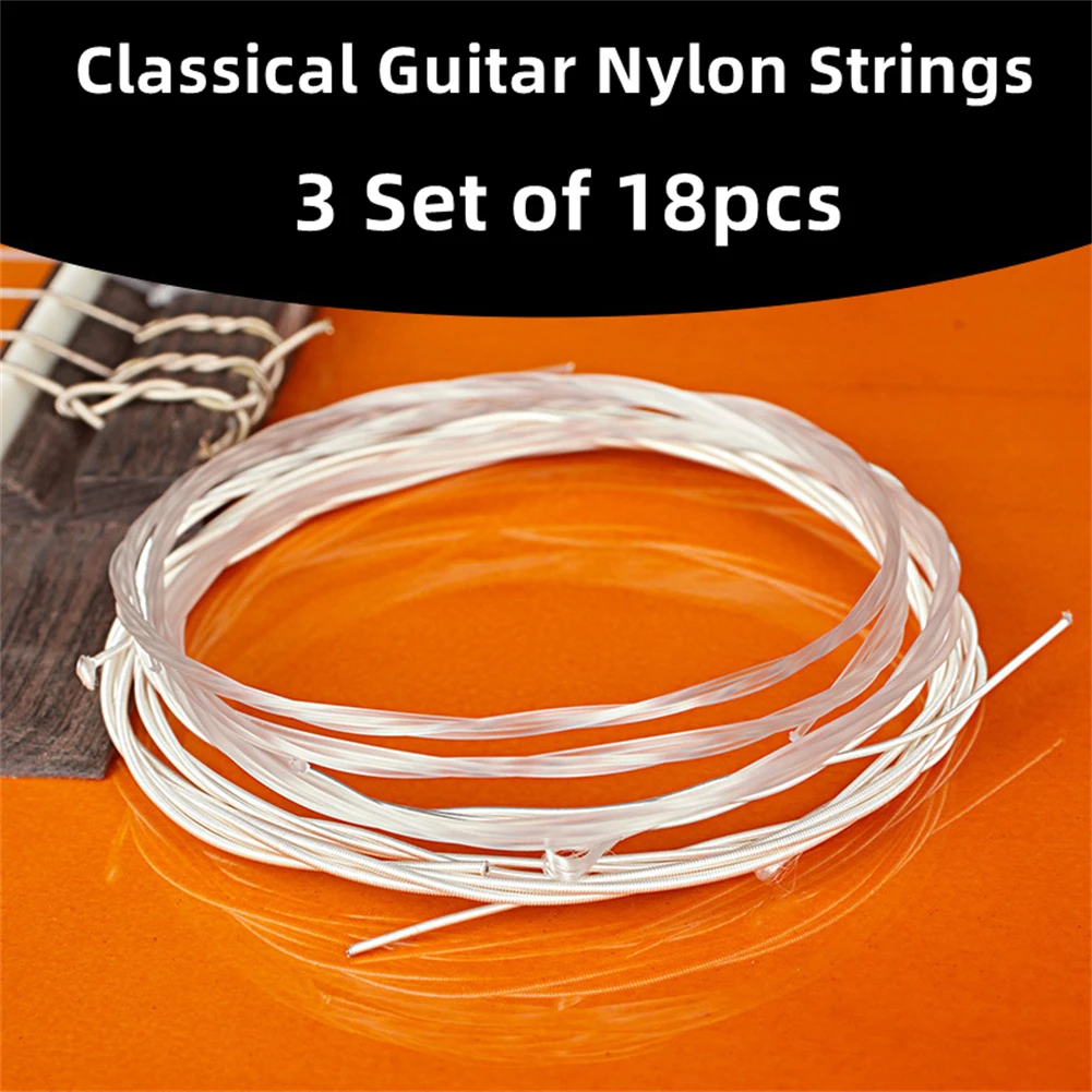 

3 Set Of 18pcs String Classical Guitar Nylon Strings Replacement Accessories Professionals Musical Instruments Guitars Accessory