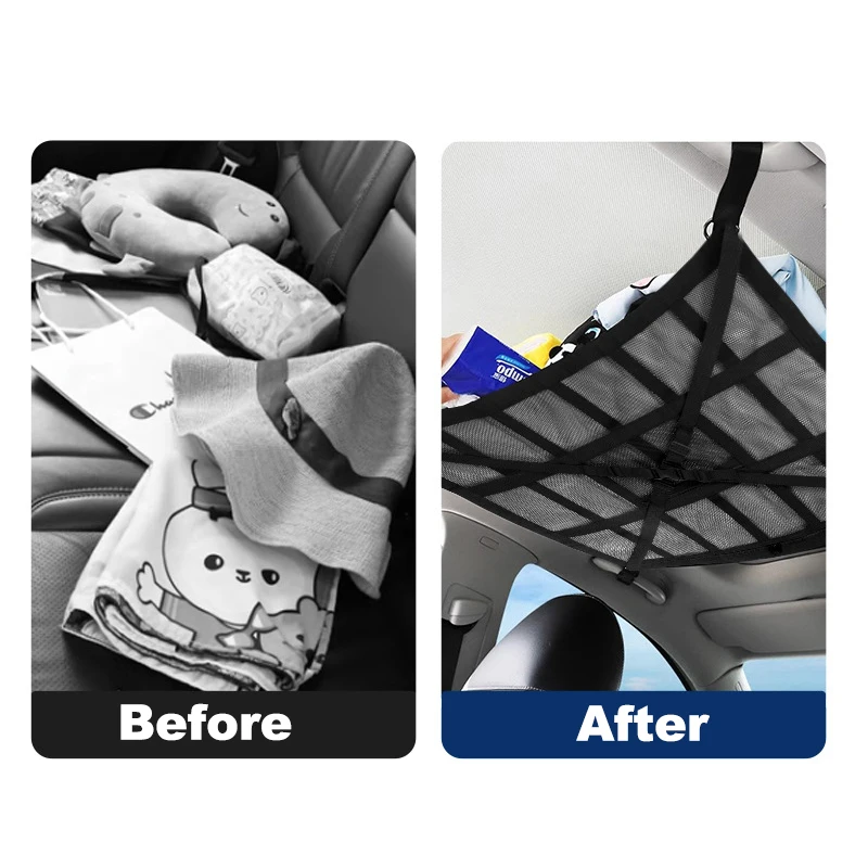 Универсальный сетчатый органайзер для внутренней отделки автомобиля на крышу