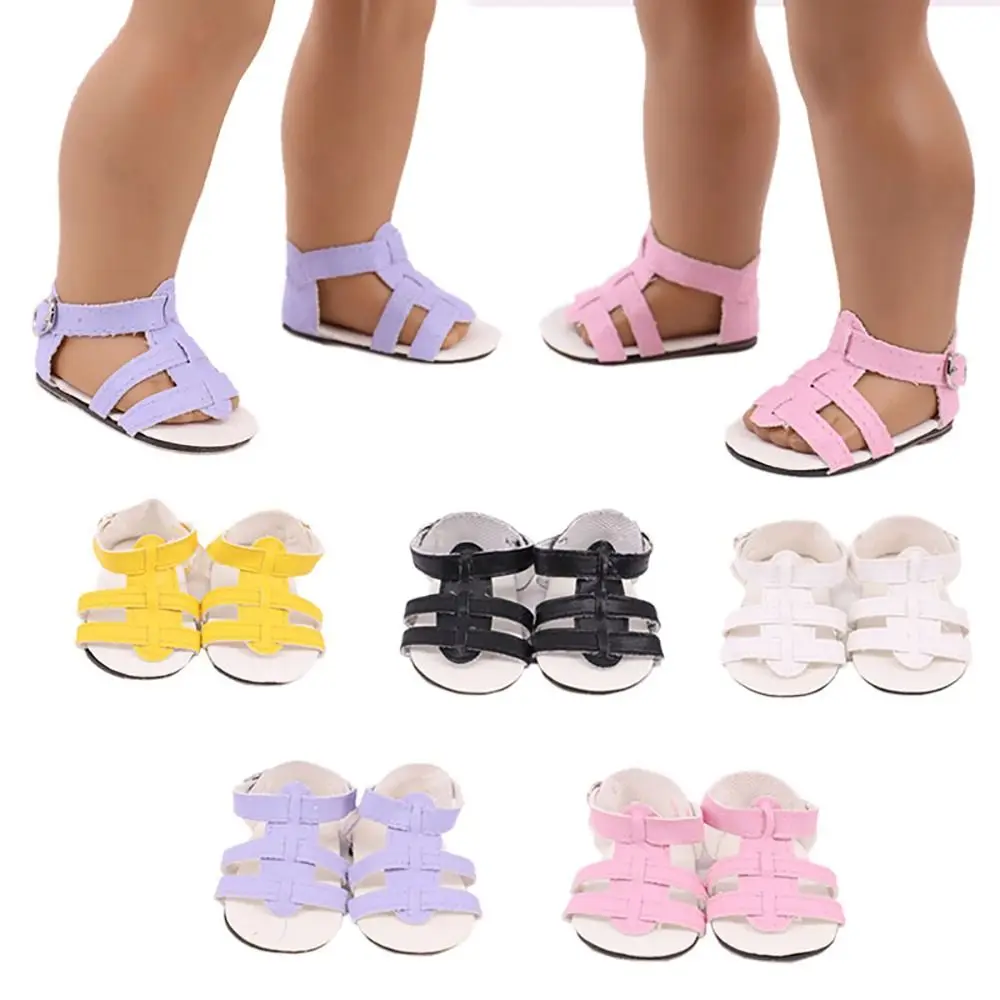 

Doll Shoes Mini Sandal Flower Beach Slippers For 18Inch/43cm Doll Playing House Change Clothes Game Dollhouse Accessories